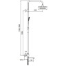 Душевая стойка с термостатом FRAP F24007-9